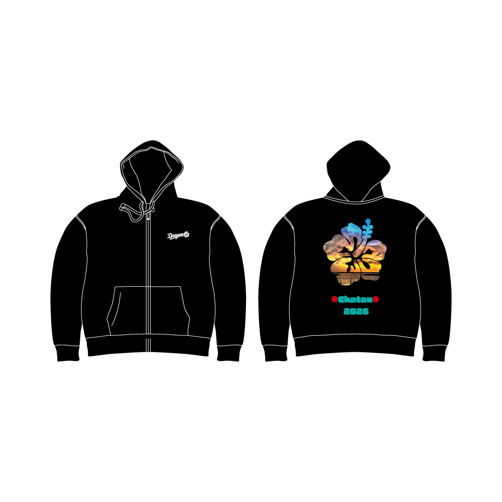 沖縄キャンプ26　オンラインショップ限定　ビッグシルエットフルジップパーカー